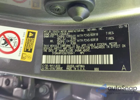 2016 Toyota Highlander Xle V6 from USA, damaged, VIN 5TDKKRFH2GS155841